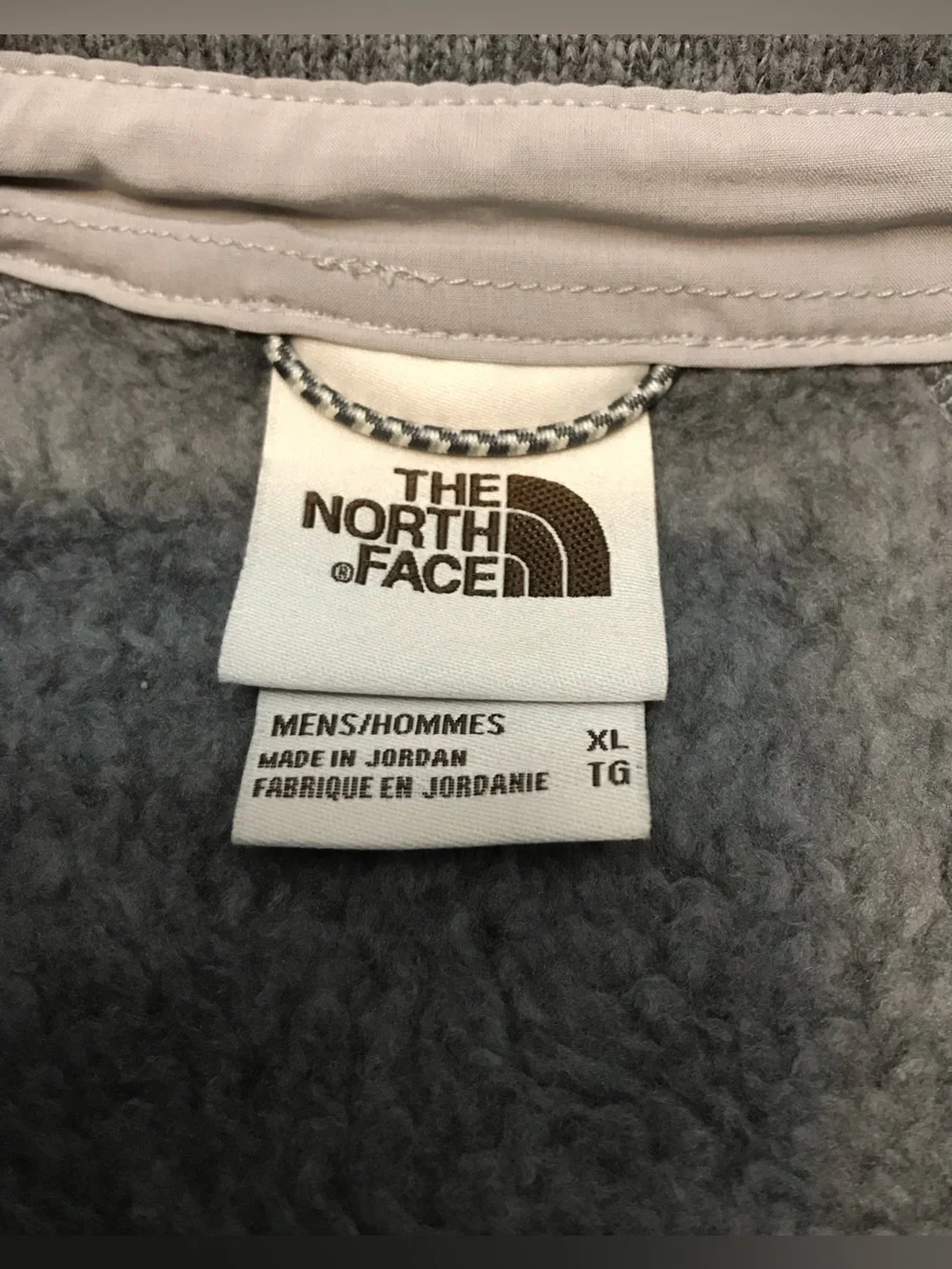 The North Face Men's Gray Two-Tone Fleece Snap Jacket